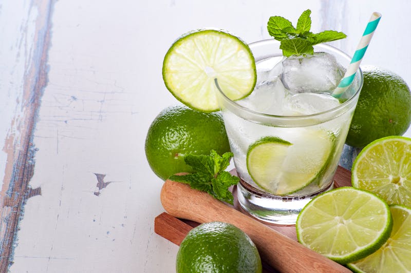 Fresh squeezed seasonal lemonade with mint